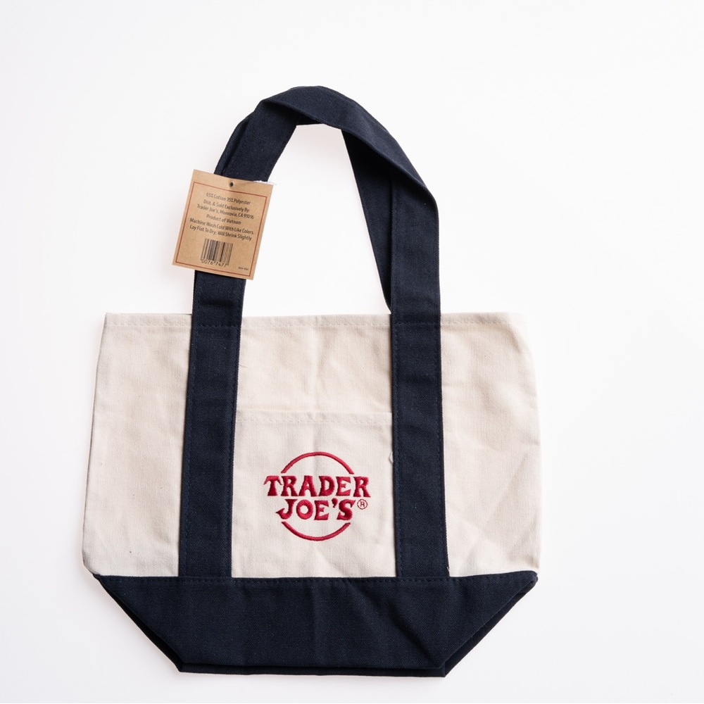 Trader Joe's Mini Canvas Tote Bag - Picture 2 of 2